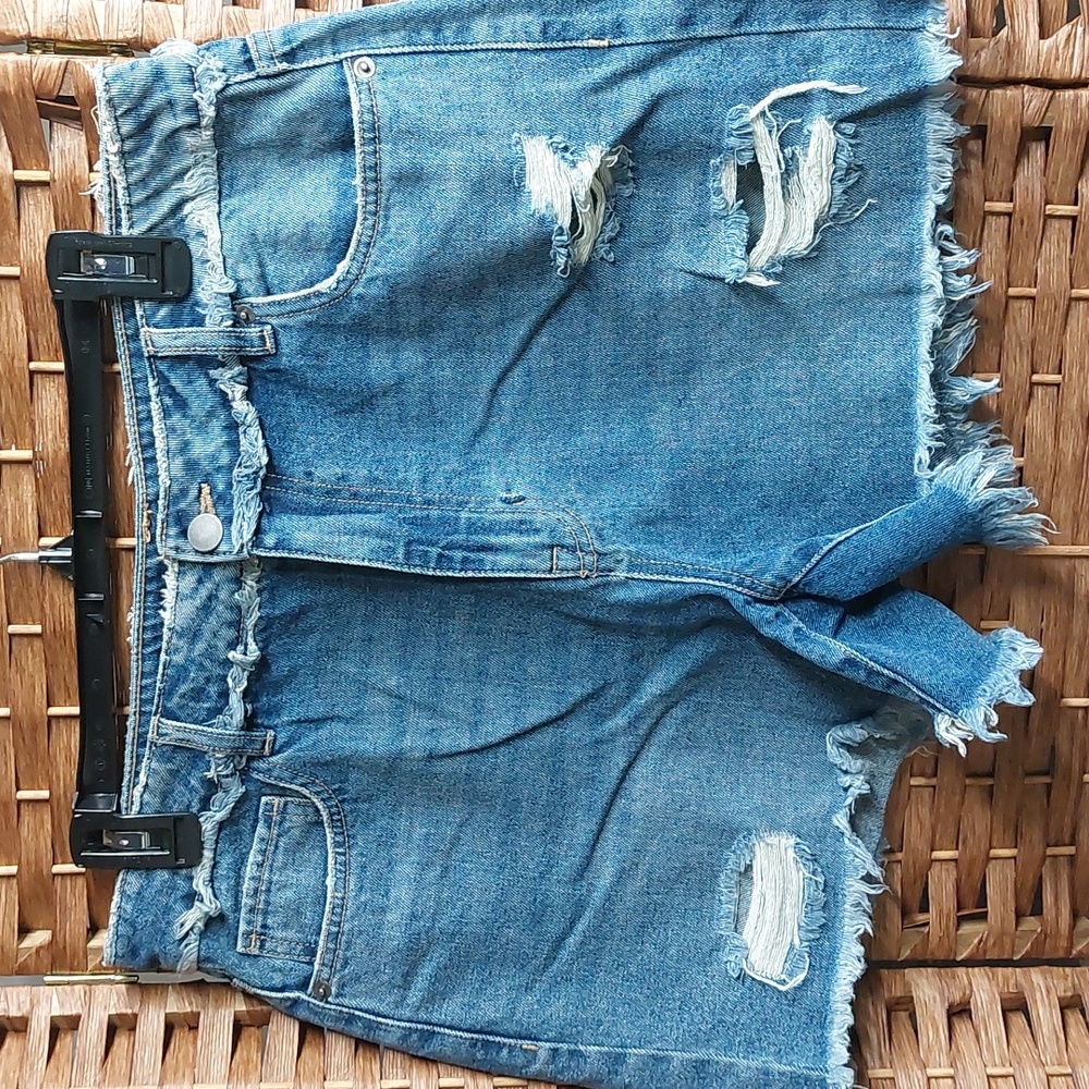 Chelsea & Violet Frayed Denim Shorts